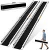 7FT Portable Wheelchair Ramp, Adjustable Wheelchair Ramps for Home Steps, 1200LBS Capacity Telescopic Non-Skid Threshold Handicap Wheel Chair Ramp for Doorways - Thumbnail 1