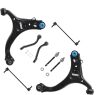 8PCS Front Lower Control Arm Fit For Santa Fe 2007-2012, Fit For Kia Sorento 2011-2013 Suspension Kit w/Ball Joints Sway Bars Link Tie Rod Ends Driver & Passenger Side - Thumbnail 1