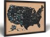 National Park Map, Premium Grade National Park Wall Decor, Equipped with a National Park Tracker Function and Designed with a National Park Checklist, Are a Must-Have for National Park Art Enthusiasts. (Wooden) - Thumbnail 1