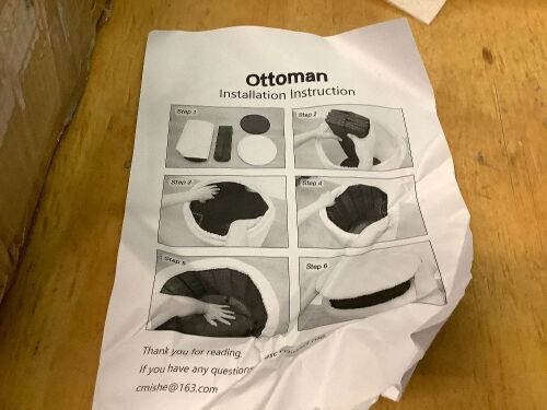 Folding Storage Ottoman with Lid, White - Lot 1687