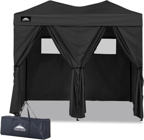 EAGLE PEAK Outdoor Changing Room 8x4, 2 Room Pop Up Portable Changing Room, Sun Shelter, Pop Up Changing Tent for Beach or Pool, Portable Dressing Room for Photoshoots - Lot 1692