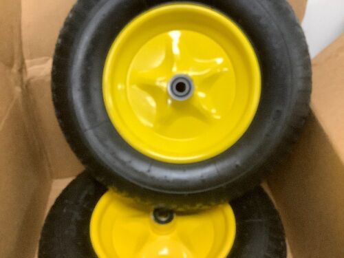 4.80/4.00-8 Tire & Wheel, Set of 2 Heavy Duty Pneumatic Rubber Wheels - Lot 1397