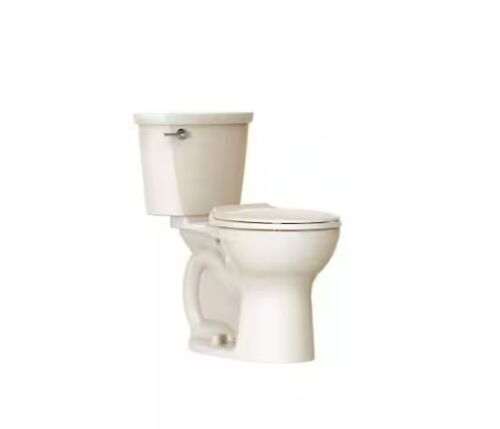 American Standard Cadet 12 in. Antimicrobial 2-Piece 1.28 GPF Single Flush Chair Height Round Toilet in Bone with Slow Close Seat - Lot 67JF
