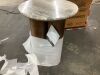 Signature Design by Ashley Henfield 18 in. Beige/Brown Round Marble Accent Table - Thumbnail 3