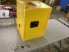 12 Gallon Yellow Safety Storage Cabinet for Flammable Liquids - Dented - Thumbnail 1