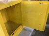 12 Gallon Yellow Safety Storage Cabinet for Flammable Liquids - Dented - Thumbnail 4