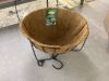 Vigoro Growers Medium Black Metal Hanging Round Planter with Coco Liner (14 in. L x 14 in. W x 7 in. H) - Thumbnail 2