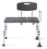 Medline Knockdown Transfer Bath Bench with Back, Microban Antimicrobial Protection - Thumbnail 1