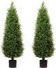 4ft Artificial Cedar Trees, Set of 2 - Thumbnail 1