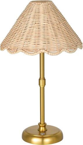 Folux Cordless Boho Rattan Table Lamp - Lot 755