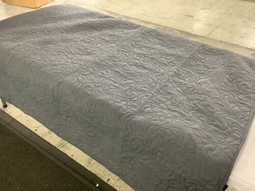 Grey Quilted Bed Spread - Lot 556