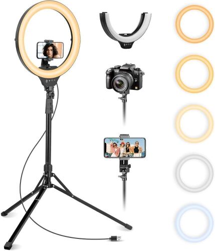 Aureday 14'' Selfie Ring Light with 62'' Tripod Stand - Lot 558