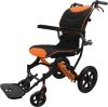 Lightweight Foldable Transport Wheelchair with Removable Cushion, 12" Rear Wheels - Thumbnail 1