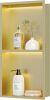 Neohomee 2-Tier 12x24 Shower Niche with LED Light Strips, Gold - Thumbnail 1
