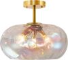 FTL Glass Semi Flush Mount Ceiling Fixture - Thumbnail 1