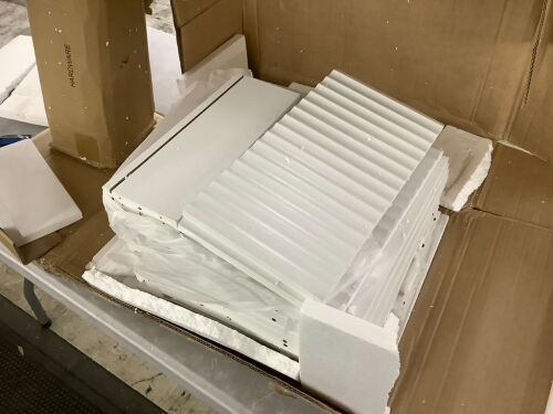 Fluted Night Stand with Charging Station, 2 Pack - Lot 166