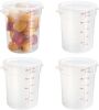 CURTA 22 Quart Translucent Round Food Storage Container with Lid, 4 Pack - Thumbnail 1