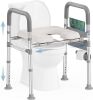 HOMLAND Raised Toilet Seat with Handles, 400 LBS - Thumbnail 1