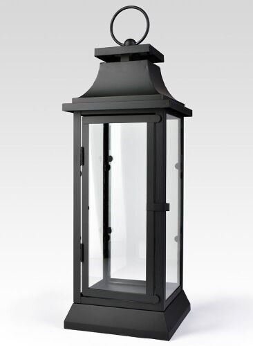 20" Black Hampton Candle Lantern - Lot 366