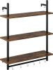Bestier 3 Tier Industrial Pipe Shelving, 31.5 Inch Rustic Brown - Thumbnail 1