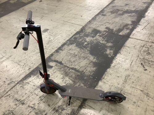 Electric Scooter with Dual Front Rear Suspension, 10" Solid Tires, 500W Motor & 19Mph Max Speed - "E7" Error Code, Needs Charger - Lot 271