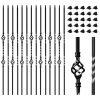 16 Pack Wrought Iron Balusters for Staircase Interior, 1/2" x 44" - Thumbnail 1