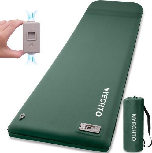 Self Inflating Sleeping Pad with Electric Pump, 3.14" Ultra-Thick Memory Foam - Lot 274