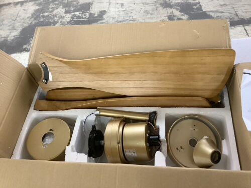 Champagne Gold Ceiling Fan with Light - Lot 181