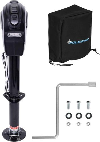 POLESTAR 5000lbs Electric Power A-Frame Tongue Jack with Waterproof Protective Cover & LED Light, 12V DC with Hard Wiring, 9"-27" Lift - Lot 182
