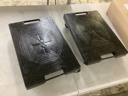 Lot of (2) Devault Enterprises 16 in. x 11 in. Multi-Purpose Black Garage Dolly/Caddy - Lot 237JF