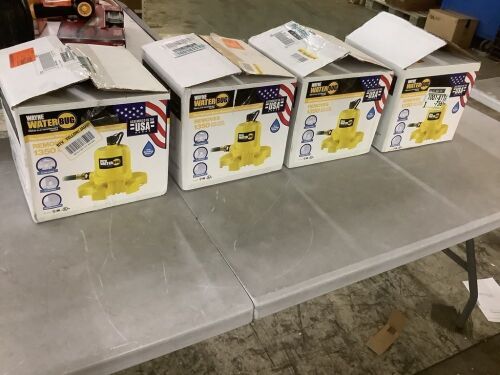 Lot of (4) Wayne 1/6 HP WaterBUG Submersible Utility Pump with Multi-Flo Technology - Lot 250JF