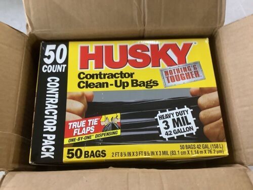 Husky 42 Gal. Heavy-Duty Clean-Up Bags - Lot 343JF