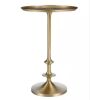 Home Decorators Collection Bellkirk Round Gold Metal Accent Table (14.5 in. W x 22.25 in. H) - Thumbnail 1