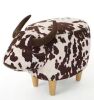 Noble House Bessie Brown Milk Cow Ottoman - Thumbnail 1