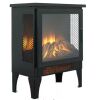 Clihome 14 in. W x 18 in. H Freestanding Electric Fireplace in Antique Black Stove 3D Flame - Thumbnail 1