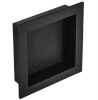 VEVOR 16 in. W x 16 in. H x 3.5 in. D Shower Niche Ready for Tile Single Shelf Organizer in Black - Thumbnail 1