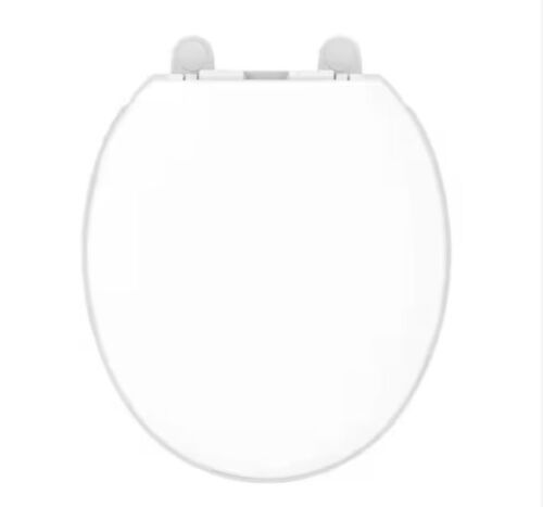 Lot of (3) Gerber Round Soft Close Toilet Seat in White, Heavy-Duty Fade-Resistant Plastic - Lot 540JF