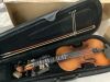 4/4 Full Size Violin Fiddle Set with Hard Case Rosin Bow Shoulder Rest Bridge Tuner and Extra Strings - Thumbnail 6
