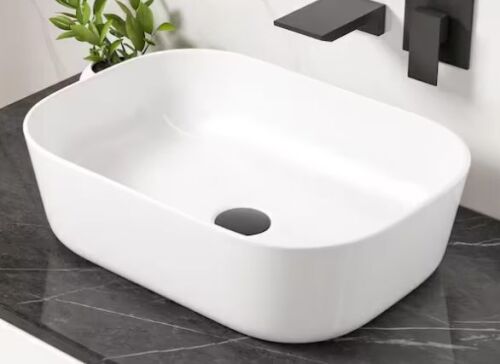 Eridanus Salerno 18 in. x 13 in. Crisp White Vitreous China Rectangular Bathroom Vessel Sink - Lot 631JF