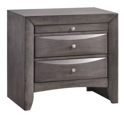Madison 2-Drawer Gray Nightstand - Lot 64JF