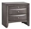 Madison 2-Drawer Gray Nightstand - Thumbnail 1