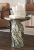 Poly and Bark Wels 17.5 in. Stone Specialty Shape Green Marble End Table - Thumbnail 1