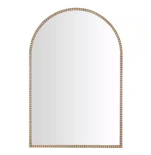 Home Decorators Collection Medium Arched Gold Antiqued Classic Accent Mirror (35 in. H x 24 in. W) - Lot 116JF