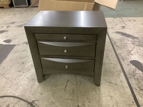 Madison 2-Drawer Gray Nightstand - Lot 217JF