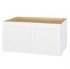 Hampton Bay Avondale 36 in. W x 24 in. D x 18 in. H Ready to Assemble Plywood Shaker Wall Bridge Kitchen Cabinet in Alpine White - Thumbnail 1