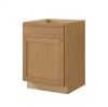 Hampton Bay Avondale 24 in. W x 24 in. D x 34.5 in. H Ready to Assemble Plywood Shaker Base Kitchen Cabinet in White Oak - Thumbnail 1