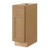 Hampton Bay Avondale 12 in. W x 24 in. D x 34.5 in. H Ready to Assemble Plywood Shaker Base Kitchen Cabinet in White Oak - Thumbnail 1