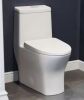 Swiss Madison Sublime II 10 in. Rough-in 1-piece 1.1/1.6 GPF Dual Flush Round Toilet in Glossy White, Seat Included - Thumbnail 1