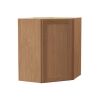 Hampton Bay Sinclair 24 in. W x 12 in. D x 30 in. H Assembled Diagonal Corner Wall Cabinet in Shaker Saddle Oak - Thumbnail 1