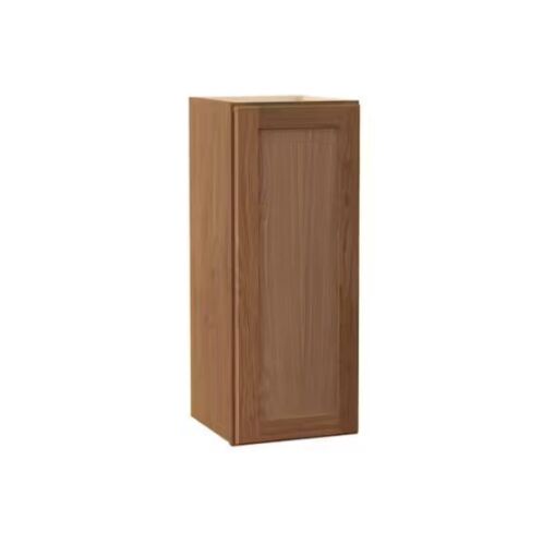 Hampton Bay Sinclair 12 in. W x 12 in. D x 30 in. H Assembled Wall Cabinet in Shaker Saddle Oak - Lot 215JF